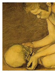 original painting with skull by Enckell